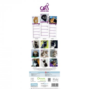 Cats Protection 2027 Slim Wall Calendar