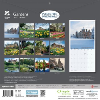 National Trust Gardens 2027 Wall Calendar