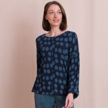 Nomads Textured Jersey Top - Navy