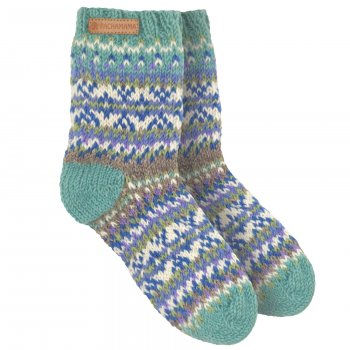 Iona Sofa Socks - Aqua