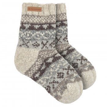 Classic Fairisle Sofa Socks - Natural