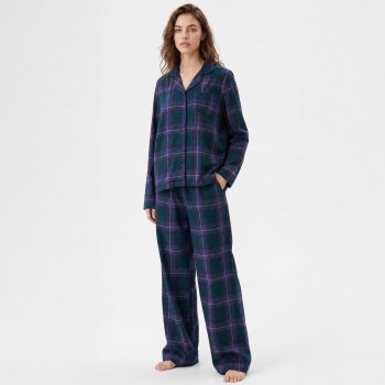 Komodo Womens Jim Jam Pyjama Set - Black Watch