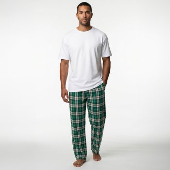 Komodo Mens Jim Jam Pyjama Bottoms - Green