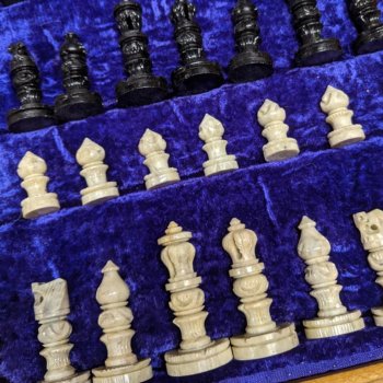 Boxed Soapstone Chess Set