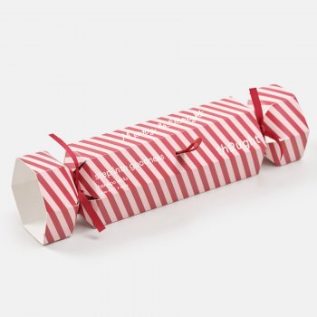 Thought Ribbon Stripe Bamboo Socks in Hangable Cracker Gift Box - UK 4-7