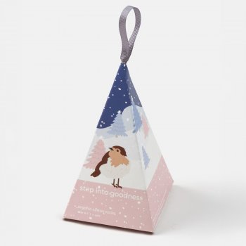 Thought Fluffy Robin Organic Cotton in Hangable Sock Gift Box - UK 4-7