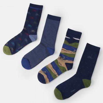 Thought Cycle Club Bamboo Socks Gift Box - UK 7-11 - 4 Pairs
