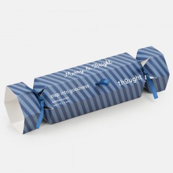 Thought Spot & Stripe Bamboo Socks in Hangable Cracker Gift Box - UK 7-11 - 2 Pairs