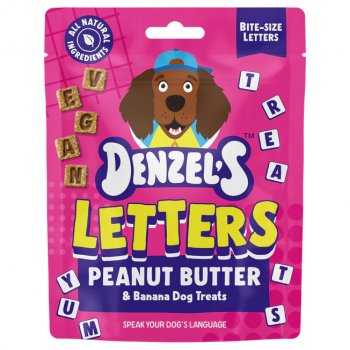 Denzels Letters - Peanut Butter & Banana Dog Treats - 90g