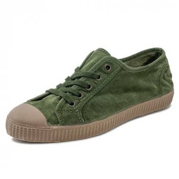 Natural World Organic Cotton Cord Sneakers - Kaki