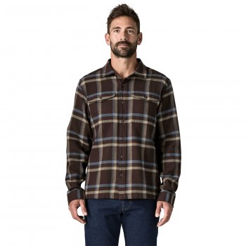 Patagonia Mens Fjord Flannel Shirt - Den Brown
