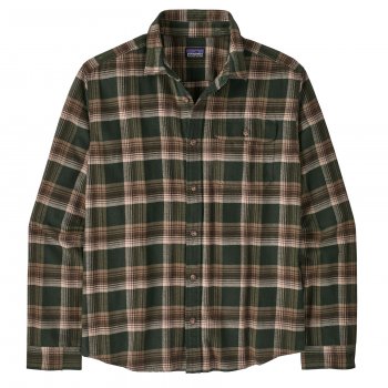 Patagonia Mens Long-Sleeved Lightweight Fjord Flannel Shirt - Treeline Green