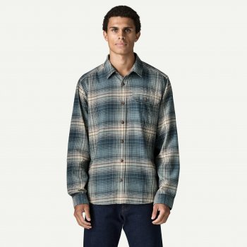Patagonia Mens Long-Sleeved Lightweight Fjord Flannel Shirt - Summit Blue