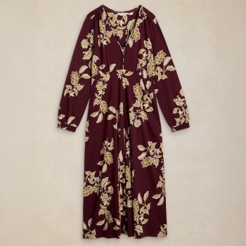 White Stuff Megan Organic Jersey Dress - Plum
