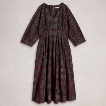 White Stuff Kate Organic Cord Dress - Brown