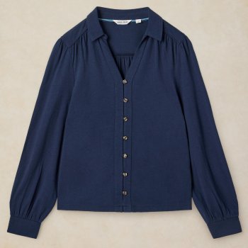 White Stuff Ronley Organic Shirt - Dark Navy