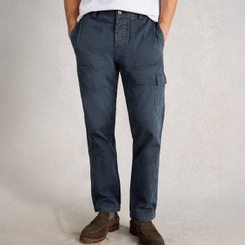 White Stuff Kemble Organic Cargo Trousers - Dark Navy