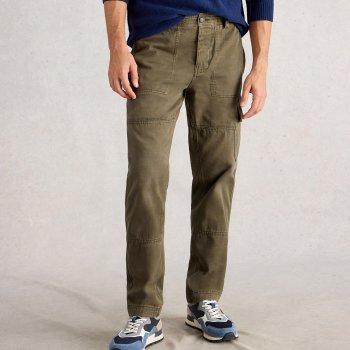 White Stuff Kemble Organic Cargo Trousers - Khaki Green