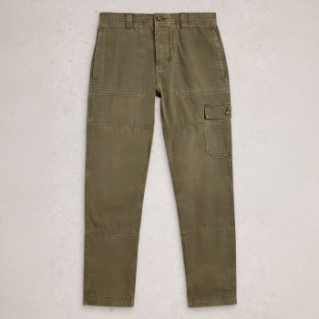 White Stuff Kemble Organic Cargo Trousers - Khaki Green