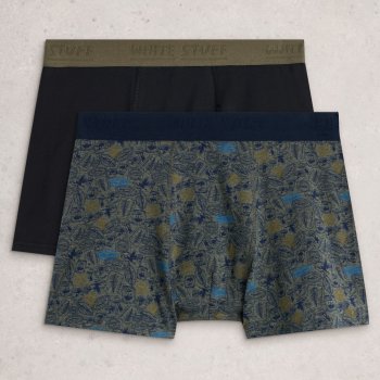 White Stuff Hove Organic Boxers - Grey - 2 Pairs