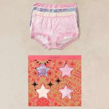 White Stuff Organic Knicker Box Set - Pink