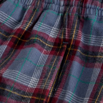 White Stuff Wells Organic Check PJ Bottoms - Plum