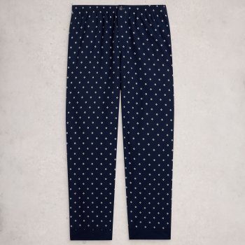 White Stuff Purley Dobby Organic PJ Bottoms - Navy