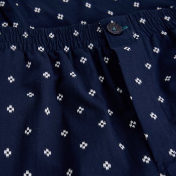 White Stuff Purley Dobby Organic PJ Bottoms - Navy