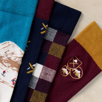 White Stuff Mountain Organic Ankle Socks - Navy - 4 Pairs