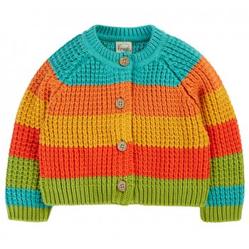 Frugi Cuddly Highland Cardigan - Rainbow