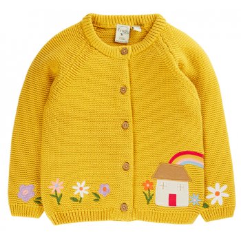 Frugi Colby Bumblebee Cardigan - Yellow