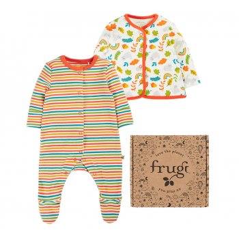 Frugi Scrumptious Babygrow & Jacket Gift Set