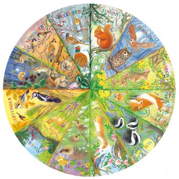 National Trust A Year in the Forest  Circlular Jigsaw - 500 Piece