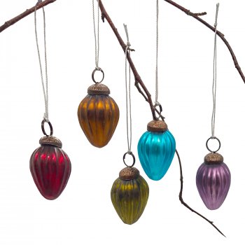 Glass Baubles - Set of 15