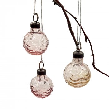 Recycled Glass Baubles - Set of 15