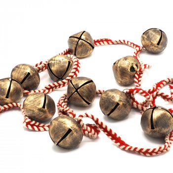 Antique Gold Iron Bell Garland