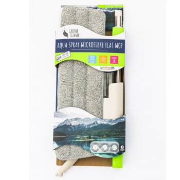 Greener Cleaner Aqua Spray Microfibre Flat Mop - Cream