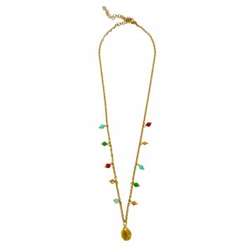 Lotus Feet Lariat Necklace