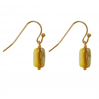 Lotus Feet Drop Earrings - Shell