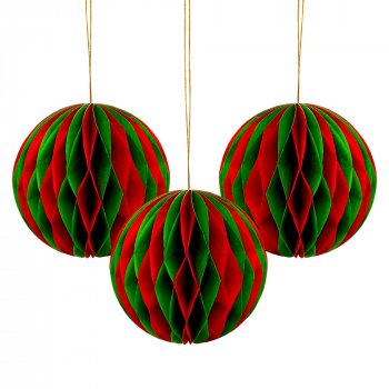 Honeycomb Bauble - Small - Set of 3