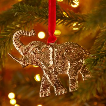 Gold Metal Elephant Decoration