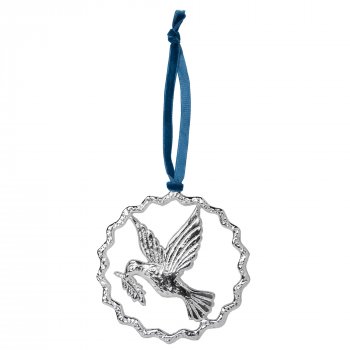 Silver Metal Peace Dove Decoration