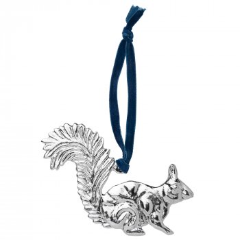 Silver Metal Squirell Decoration