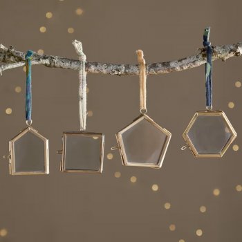 Tiny Kiki Aged Antique Frame Decorations - Set of 4