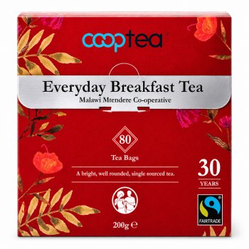 Revolver CoopTea Fairtrade Everyday Breakfast Tea - 80 Bags