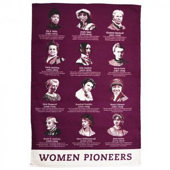 Women Pioneers Organic Cotton  Tea Towel