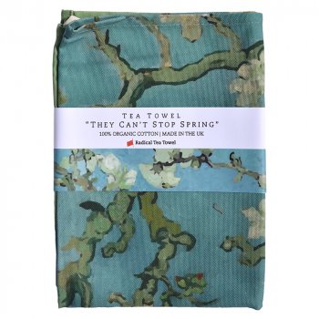 Pablo Neruda  - You Cant Stop the Spring Organic Cotton  Tea Towel