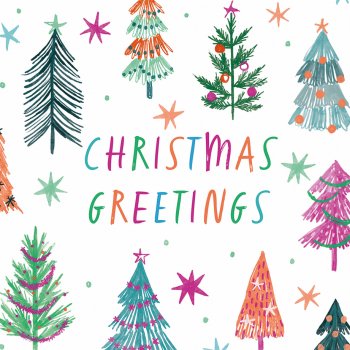 Transform Trade Colourful Trees Charity Christmas Cards - Pack of 10