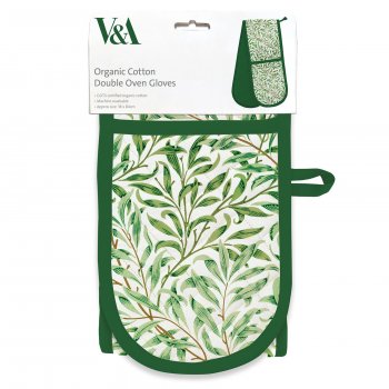V&A Willow Boughs Organic Cotton Double Oven Gloves
