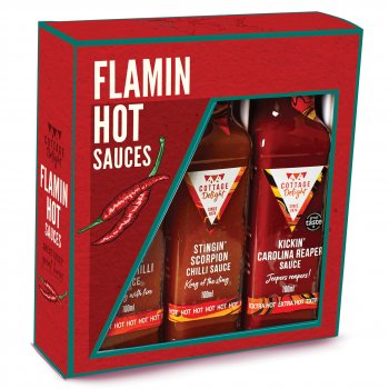 Cottage Delight Flamin Hot Sauces Gift Set